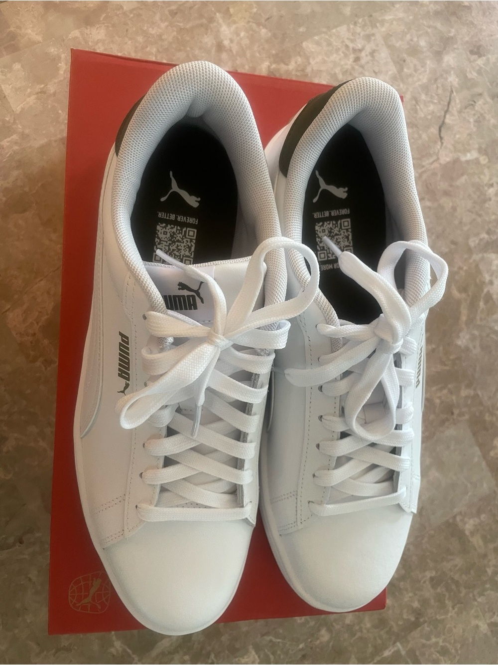 Puma White Low-Top Sneakers